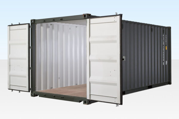 20ft Shipping Container (One Trip) Dark Green (RAL 6007) - Image 3