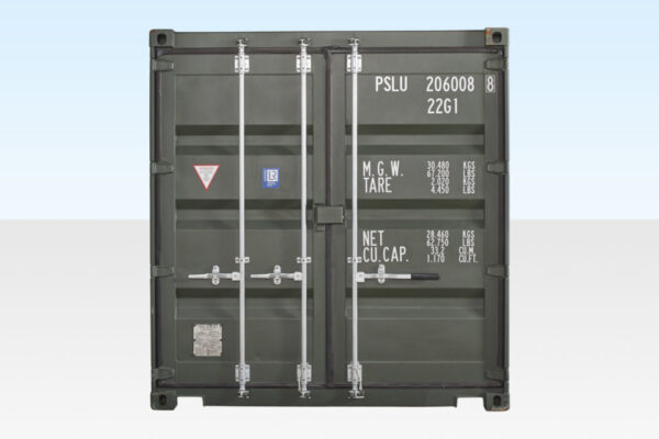 20ft Shipping Container (One Trip) Dark Green (RAL 6007) - Image 5